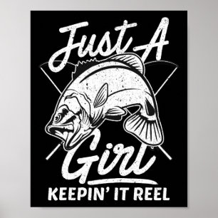 Gewoon een meisje dat het echt grappig houdt Visse Poster