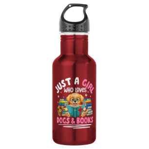 Gewoon Een Meisje Dat Honden En Boeken Lezen Liefh Waterfles