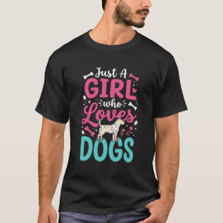 Gewoon Een Meisje Dat Honden Liefheeft T-shirt
