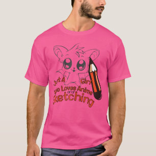 Gewoon een meisje dat houdt van anime en het schet t-shirt