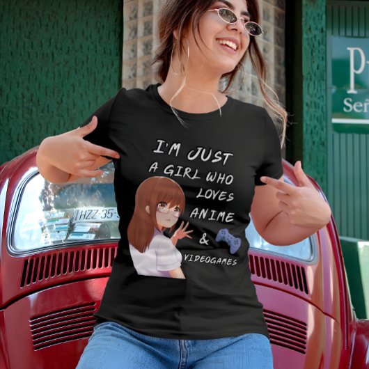 Gewoon een meisje dat houdt van anime en videogame t-shirt