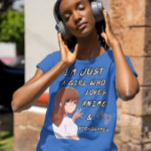 Gewoon een meisje dat houdt van anime en videogame t-shirt