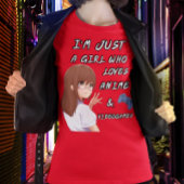 Gewoon een meisje dat houdt van anime en videogame t-shirt