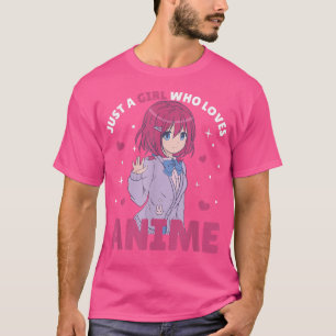 Gewoon een meisje dat houdt van Anime Manga die vo T-shirt