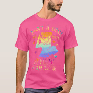 Gewoon een meisje dat houdt van anime schetsen sti t-shirt