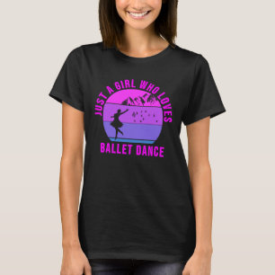 Gewoon een meisje dat houdt van ballet danscadeau t-shirt