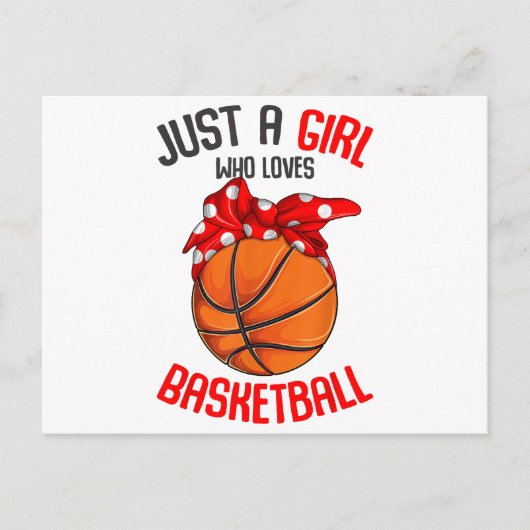 Gewoon een meisje dat houdt van basketbal meisje briefkaart (Voorkant)