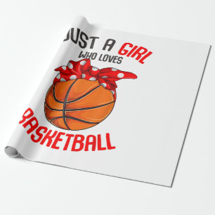 Gewoon een meisje dat houdt van basketbal meisje cadeaupapier