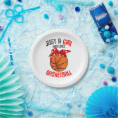 Gewoon een meisje dat houdt van basketbal meisje papieren bordje (Feest)