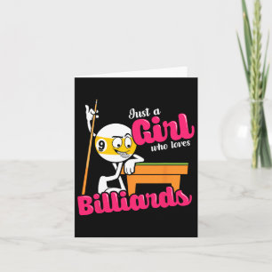 Gewoon een meisje dat houdt van biljart citaat voo kaart