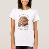Gewoon een meisje dat houdt van boeken en koffie T T-shirt (Voorkant)