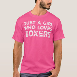 Gewoon een meisje dat houdt van boksers Schattigee T-shirt