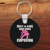 Gewoon een meisje dat houdt van Capoeira Martial A Sleutelhanger (Voorkant)