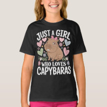 Gewoon een meisje dat houdt van Capybaras Schattig