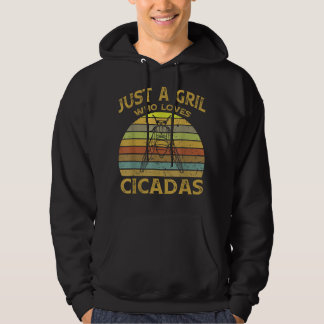 Gewoon een meisje dat houdt van Cicadas Entomologe Hoodie