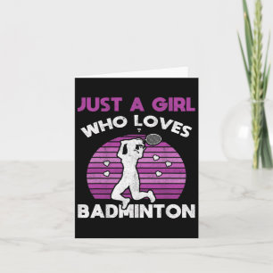 Gewoon een meisje dat houdt van Dminton Team Vrouw Kaart