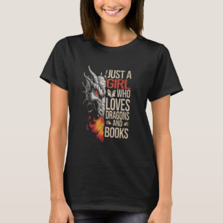 Gewoon een meisje dat houdt van draken en boeken 1 t-shirt