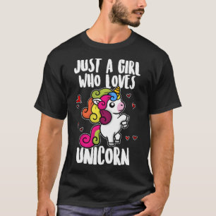 Gewoon een meisje dat houdt van eenhoorns Grappige T-shirt