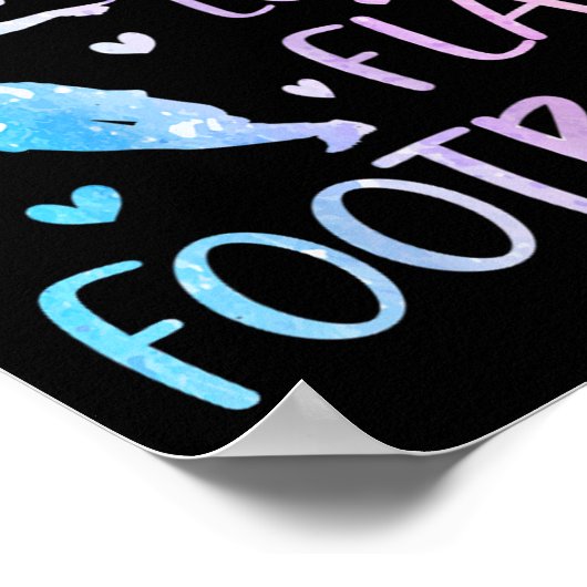 Gewoon een meisje dat houdt van Flag Football Funn Poster (Hoek)