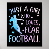 Gewoon een meisje dat houdt van Flag Football Funn Poster (Voorkant)
