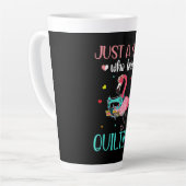 Gewoon een meisje dat houdt van fluiten en Flaming Latte Mok (Linkerhoek)