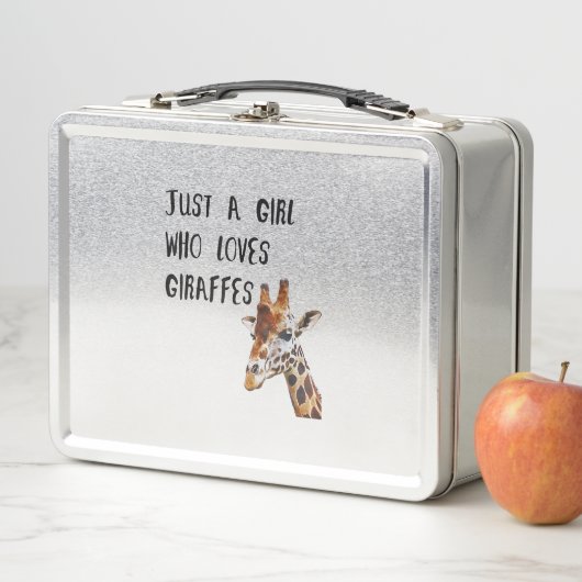 Gewoon een meisje dat houdt van Giraffes schattige (In situ)