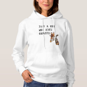 Gewoon een meisje dat houdt van Giraffes schattige Hoodie