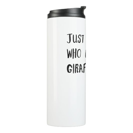 Gewoon een meisje dat houdt van Giraffes schattige Thermosbeker (Gedraaid links)