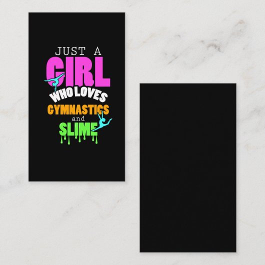 Gewoon een meisje dat houdt van gymnastiek en glip visitekaartje (Voorkant / Achterkant)
