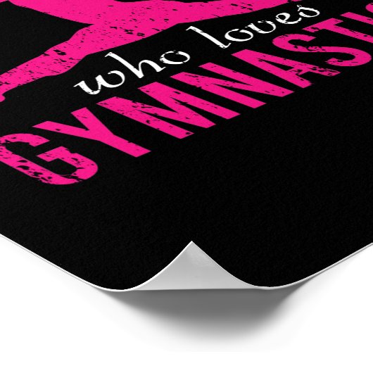 Gewoon een meisje dat houdt van gymnastieksport poster (Hoek)