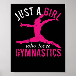 Gewoon een meisje dat houdt van gymnastieksport poster