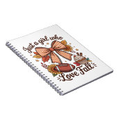 Gewoon een meisje dat houdt van Herfst Cozy Notitieboek (Rechterzijde)
