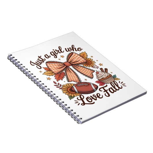 Gewoon een meisje dat houdt van Herfst Cozy Notitieboek (Rechterzijde)