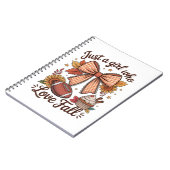 Gewoon een meisje dat houdt van Herfst Cozy Notitieboek (Linkerzijde)