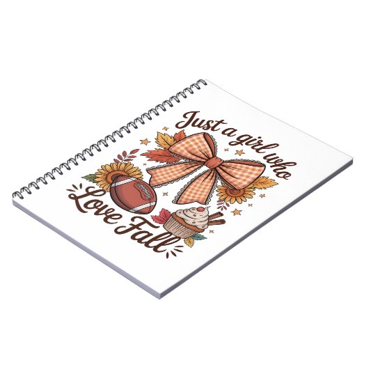 Gewoon een meisje dat houdt van Herfst Cozy Notitieboek (Linkerzijde)