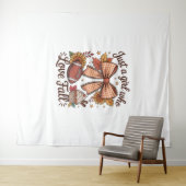 Gewoon een meisje dat houdt van Herfst Cozy Wandkleed (In Situ (horizontaal))