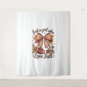 Gewoon een meisje dat houdt van Herfst Cozy Wandkleed (Voorkant)