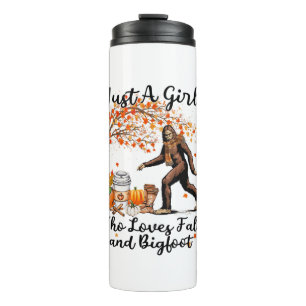 Gewoon een meisje dat houdt van Herfst en Bigfoot  Thermosbeker