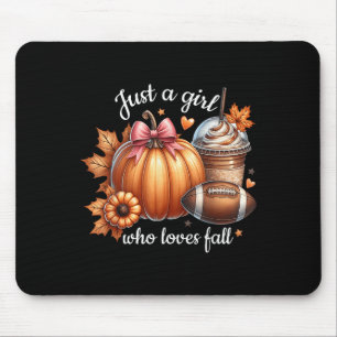 Gewoon een meisje dat houdt van Herfst pompoen Foo Muismat
