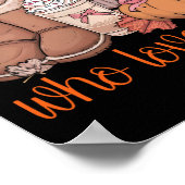 Gewoon een meisje dat houdt van Herfst pompoen kru Poster (Hoek)