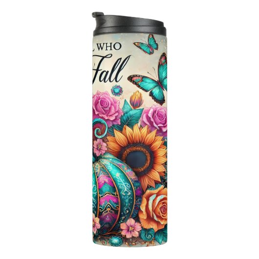 Gewoon een meisje dat houdt van Herfst pompoen  Thermosbeker (Geroteerd rechts)