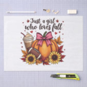 Gewoon een meisje dat houdt van Herfst Pumpkin Spi Tissuepapier (Craft)