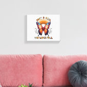 Gewoon een meisje dat houdt van Herfst Thanksgivin Canvas Afdruk (Insitu (Woonkamer))