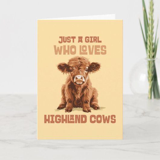 Gewoon een meisje dat houdt van Highland Koeien Kaart (Voorkant)