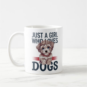 Gewoon een meisje dat houdt van honden schattig on koffiemok
