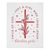 Gewoon een meisje dat houdt van Jezus Christelijke Perfect Poster (Voorkant)