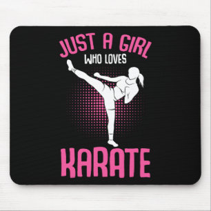 Gewoon een meisje dat houdt van karate Kinder meis Muismat