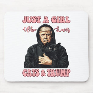 Gewoon een meisje dat houdt van katten en Trump gr Muismat