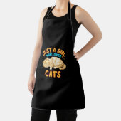 Gewoon een meisje dat houdt van katten Schattige K Schort (Insitu)