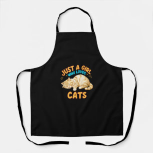 Gewoon een meisje dat houdt van katten Schattige K Schort